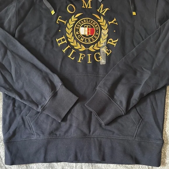 Tommy Hilfiger Blue Hoodie Sweatshirt Men’s L NWT - Picture 7 of 13